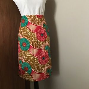 African Print Pencil Skirt